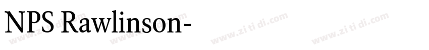 NPS Rawlinson字体转换